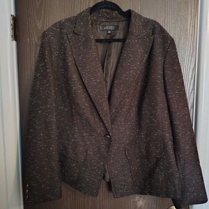 Kasper Brown Textured Blazer